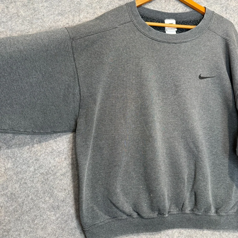Vintage Nike Fleece Sweatshirt Men Large Classic Relaxed Fit Swoosh Made USA 90s
